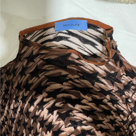 Mugler flocked star illusion turtleneck - Picture 4 of 7